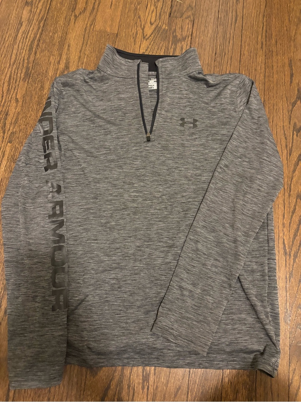 Under Armour Gray Heather Quarter-Zip Pullover Hoodie